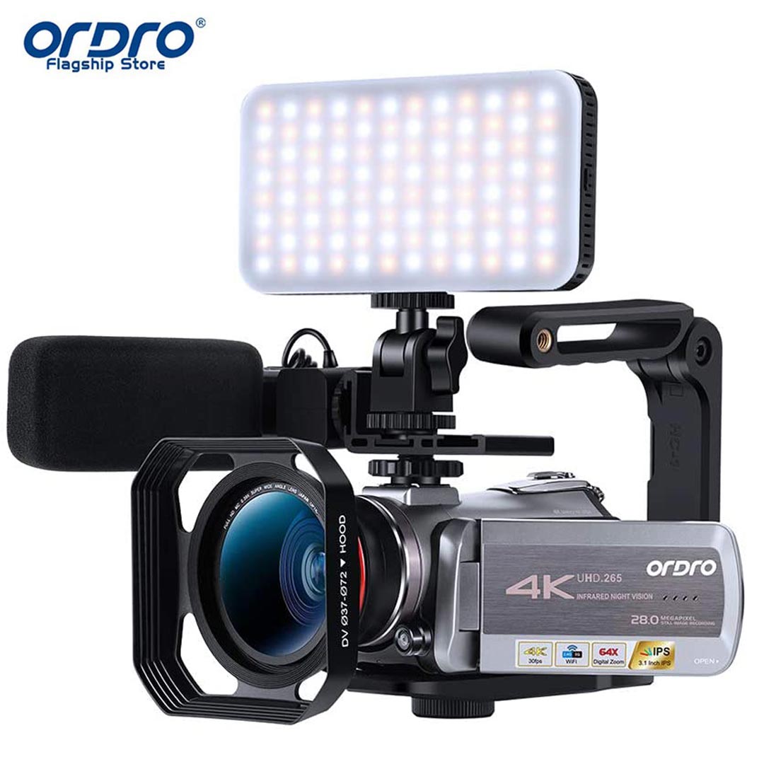 Máy Quay Phim Ordro AZ50 4K 28MP DV Máy Ảnh Kỹ Thuật Số Di Động 1080P 60FPS Máy Quay Video Tầm Nhìn Ban Đêm Để Phát Sóng Trực Tiếp YouTube Vlogging Camera Chụp Ảnh