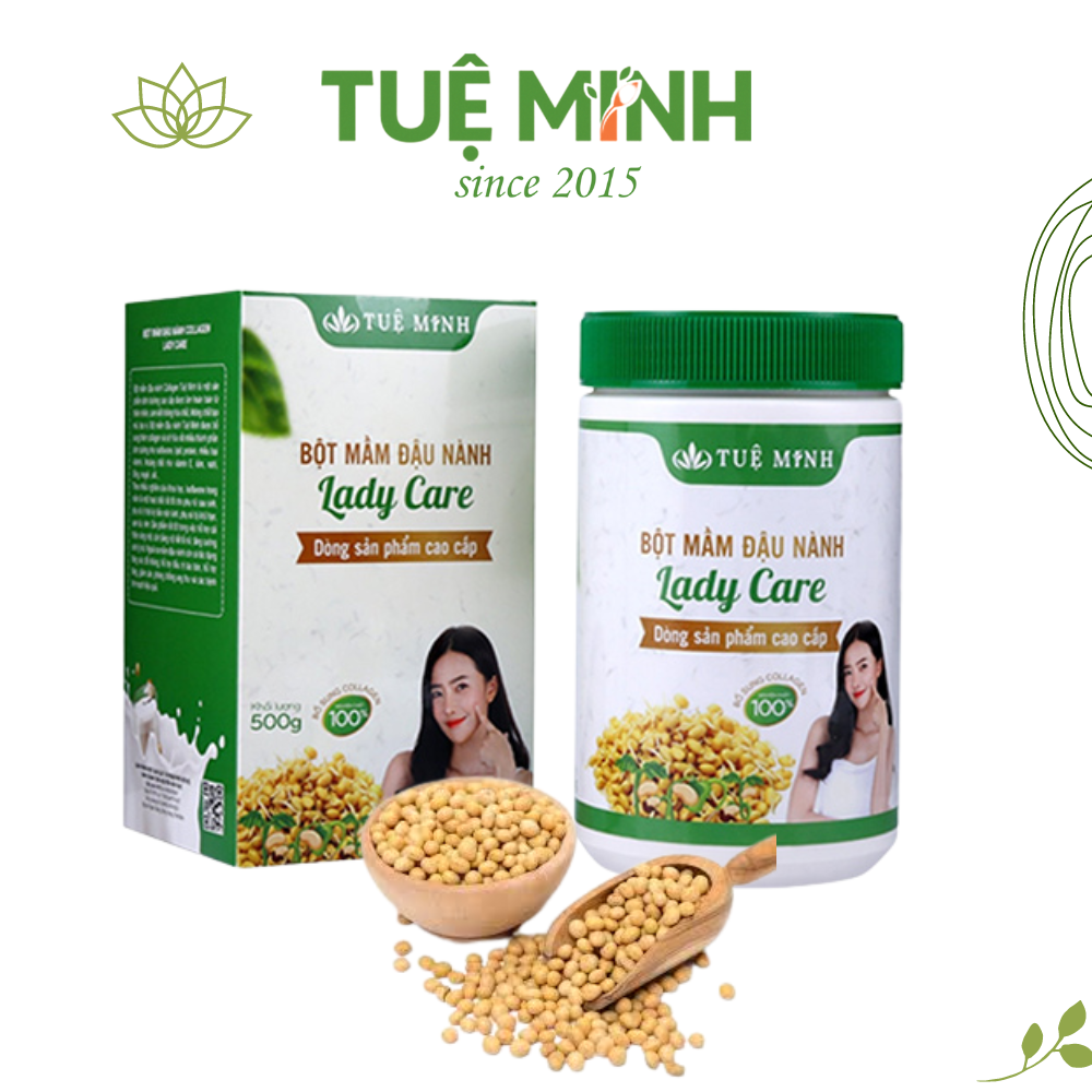 Bột mầm đậu nành Tuệ Minh,nguyên chấthộp 500g tăng vòng 1,chống lão hóa