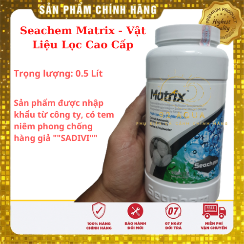 Seachem matrix hộp nguyên tem 0.5 lít hàng cty - vật liệu lọc cao cấp cho hồ cá thủy sinh