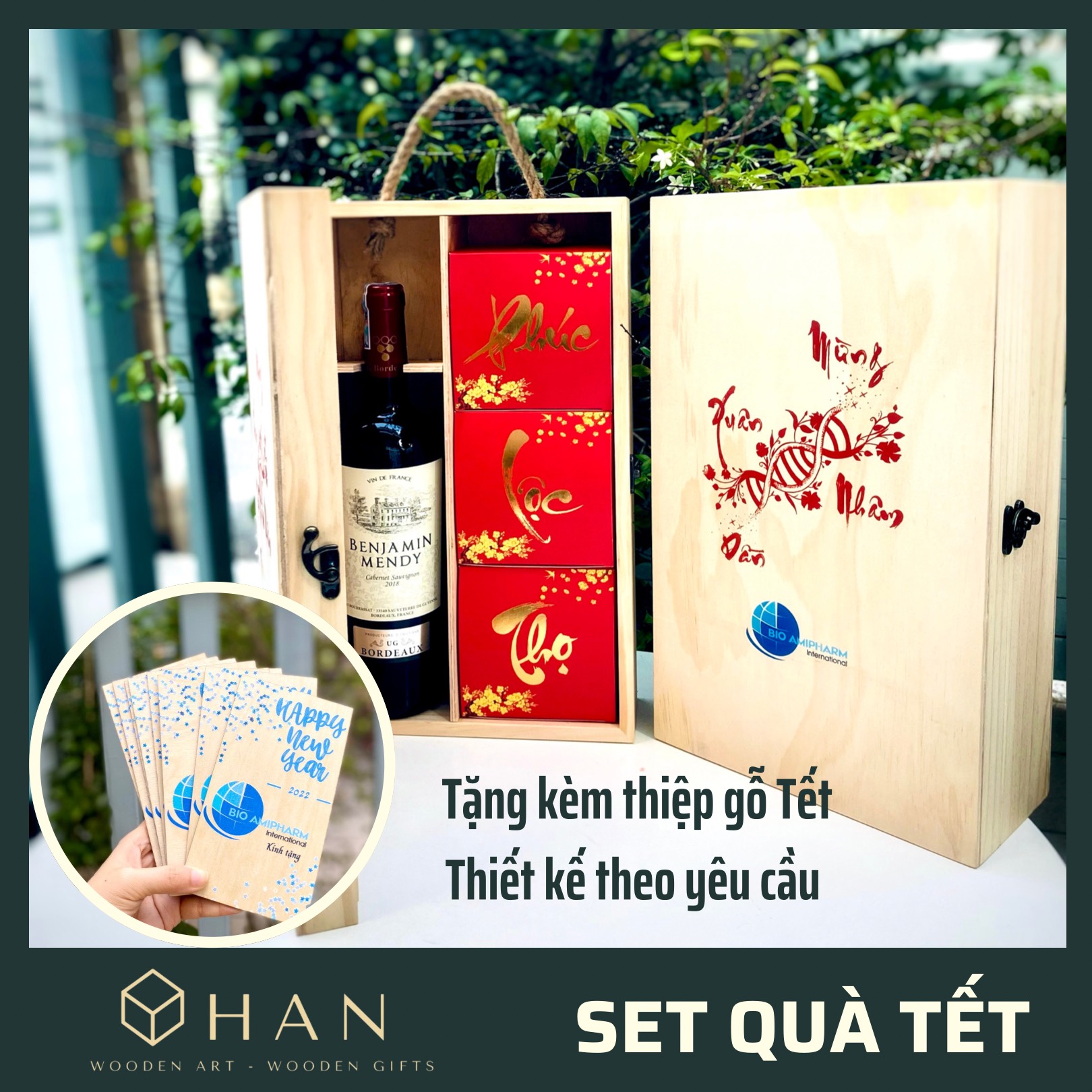 SET QUÀ TẾT HỘP GỖ