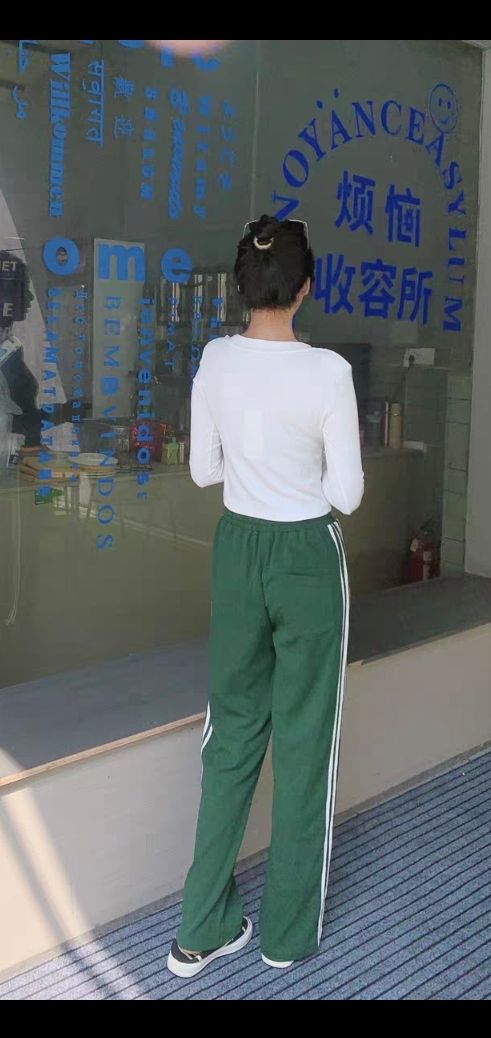Quần vải suông sọc dọc, quân ống rộng dáng dài dây rút bản to, quần đi học đi làm thời trang hottrend hàn quôc.