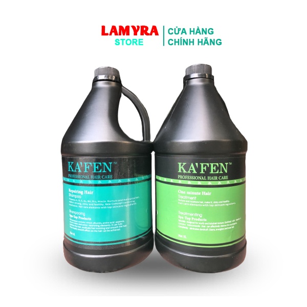 Dầu gội xả can 5l kafen phục hồi tóc - siêu rẻ, siêu mềm mượt lamyra