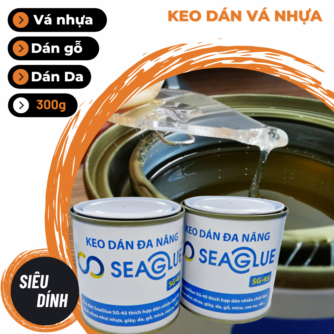 Keo Dán Nhựa, Dán Nhựa, Dán Giày, Dán Da, Dán Gỗ, Dán Mica Loãng Trong Suốt SeaGlue SG-45