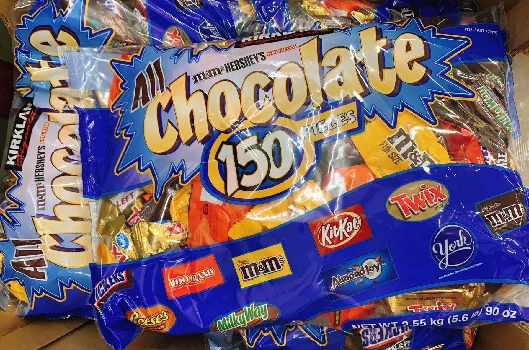 Kẹo chocolate tổng hợp 150 viên của mỹ bịch to nặng 2.55kg