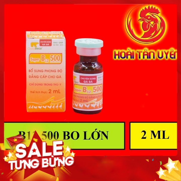 Combo 4 lọ super b12 500 2ml cho gà đá