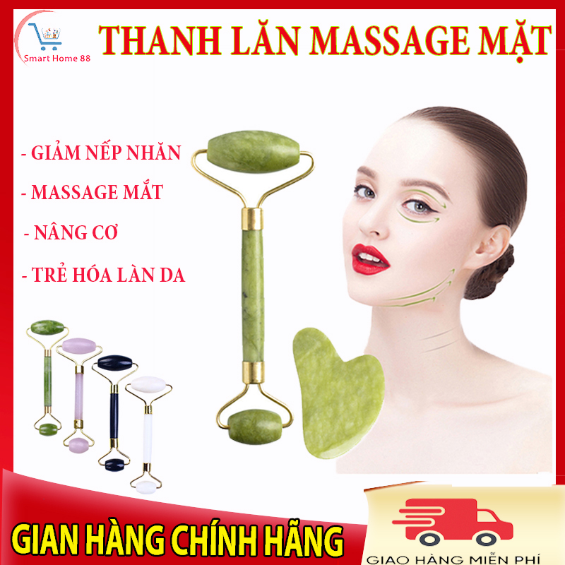 Cây lăn massage mặt bằng đá cẩm thạch, cây massage mặt cầm tay, cây lăn mặt, dụng cụ massage mặt thon gọn v-line, cây lăn tạo cằm vline, thanh lăn mặt, trẻ hóa làn da, thư giãn lưu thông máu, dụng cụ trang điểm