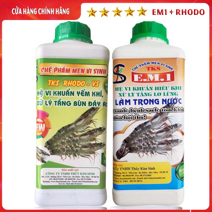 2 Chai - Chê Phẩm Vi Sinh Sạch Đáy Ao Và Làm Trong Nước RHODO-EM1