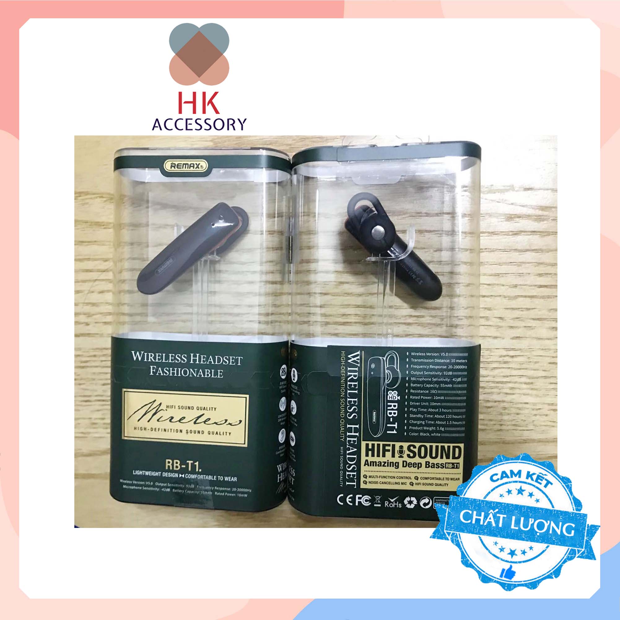 Tai nghe Bluetooth v5.0 Remax RB-T1 Hàng chính hãng