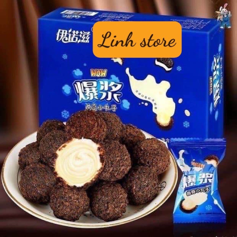 Bánh oreo chocolate nhân sữa giòn tan 3 lớp 1 hộp 200g