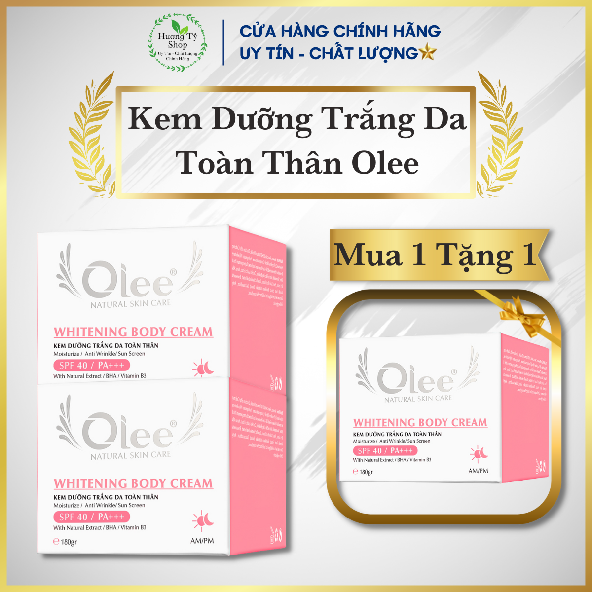 Kem sạch olee dưỡng trắng da toàn thân tự nhiên