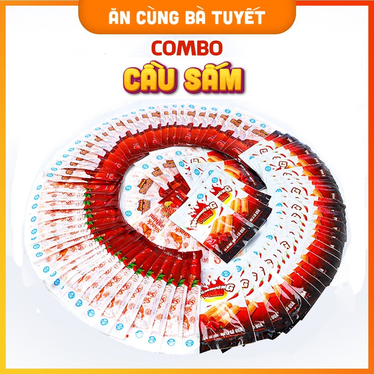 COMBO CẦU SẤM : 30 snack NEM NƯỚNG phên +30 snack SASHIMI+30 snack BÒ KOBE snack đồ ăn vặt- ĂN CÙNG 