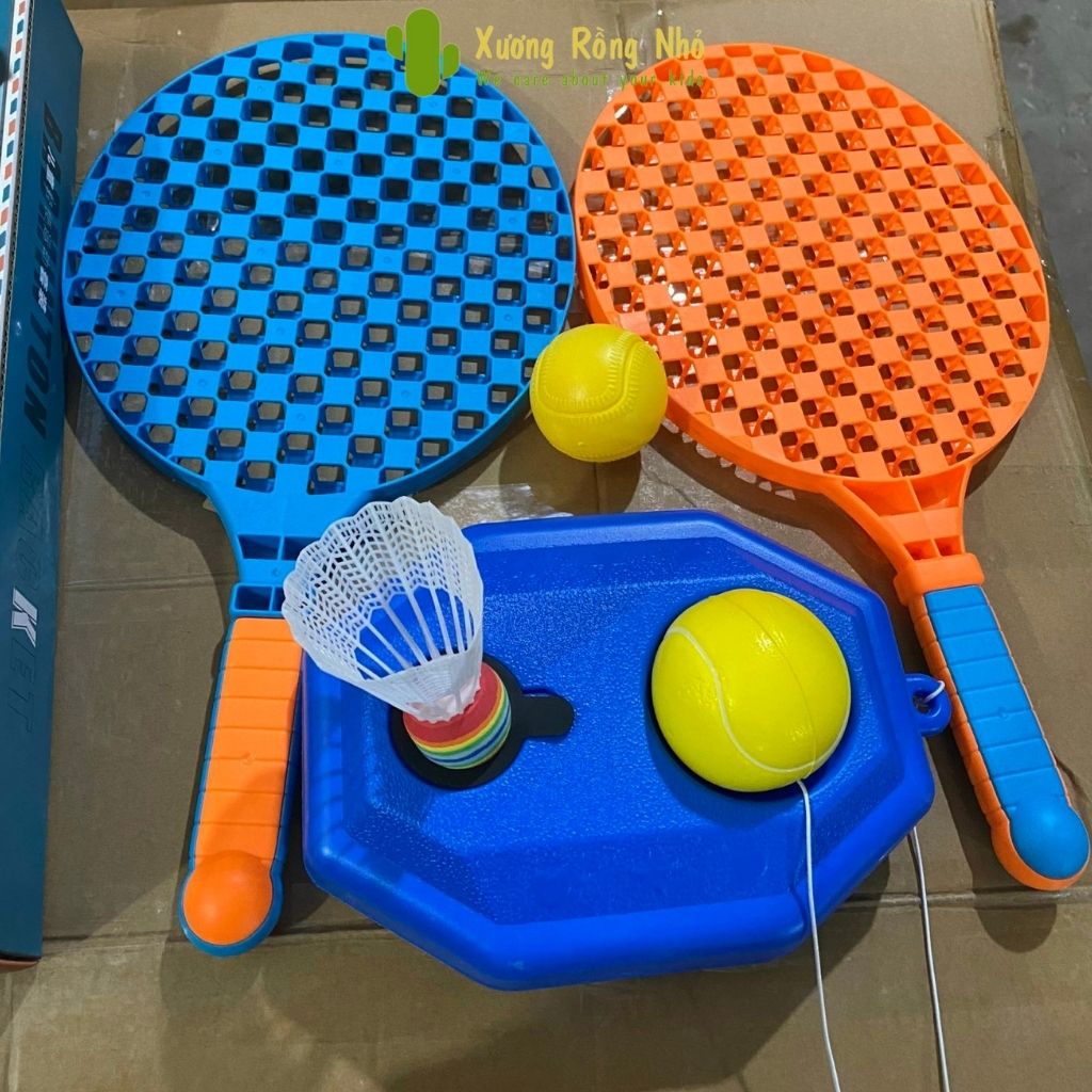 Bộ Vợt Tennis Tập Tại Nhà Kèm Dây Đàn Hồi Và Đế - Vợt Đồ Chơi Tennis Dành Cho Bé Vận Động