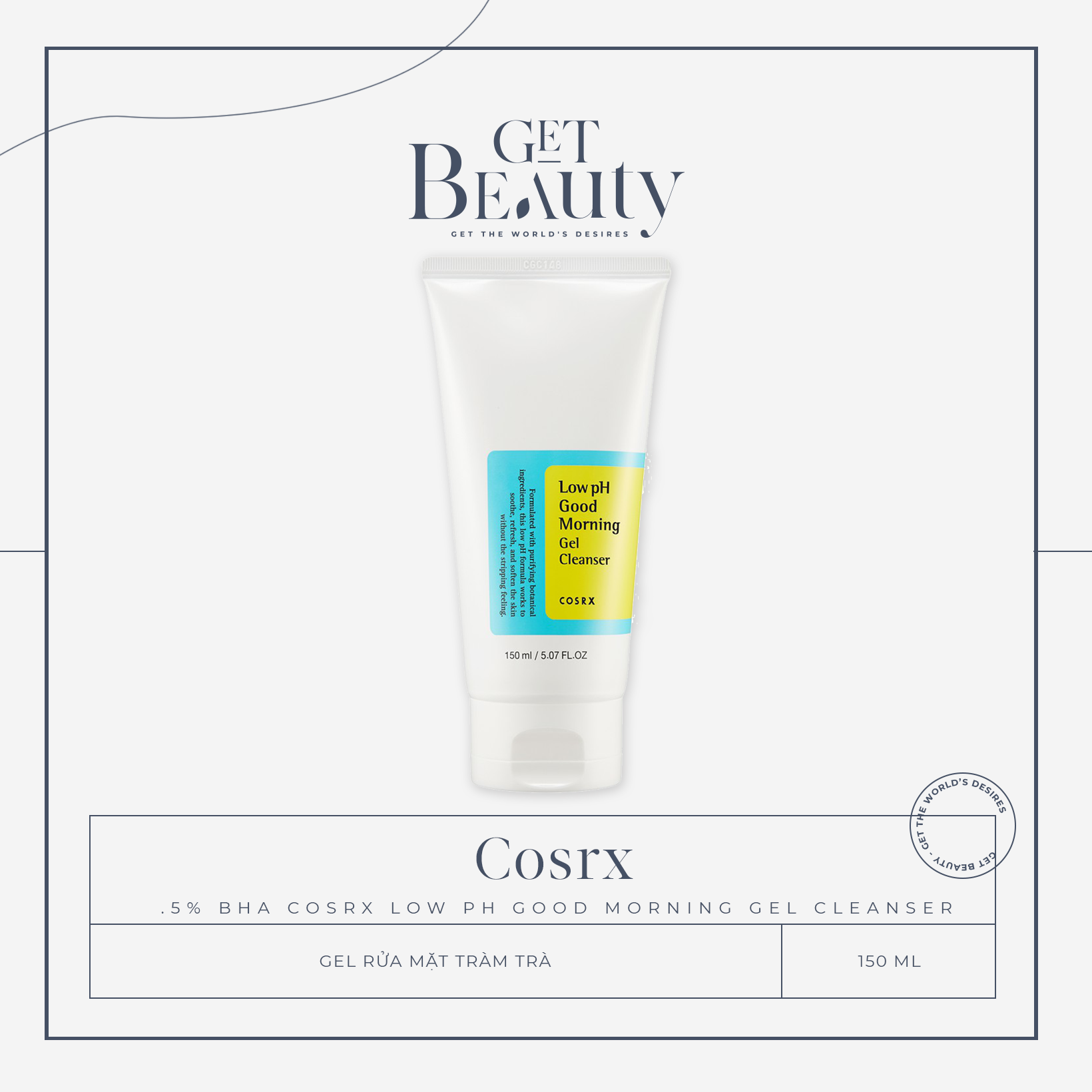 [HCM]GEL RỬA MẶT COSRX GOOD MORNING LOW PH CLEANSER 150ML