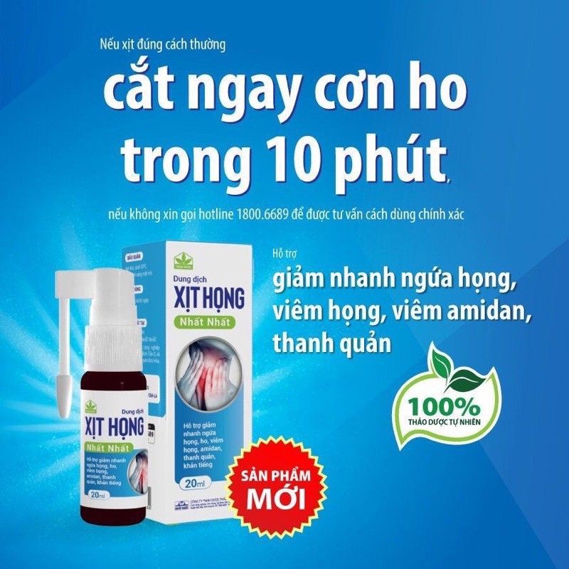 Xịt họng nhất nhất_ chai 20ml - date mới nhất