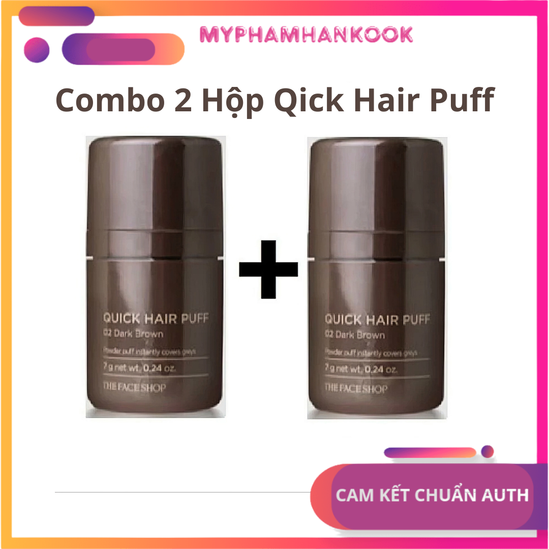 Combo 2 phấn dặm hói che kuyết điêm tóc quick hair puff