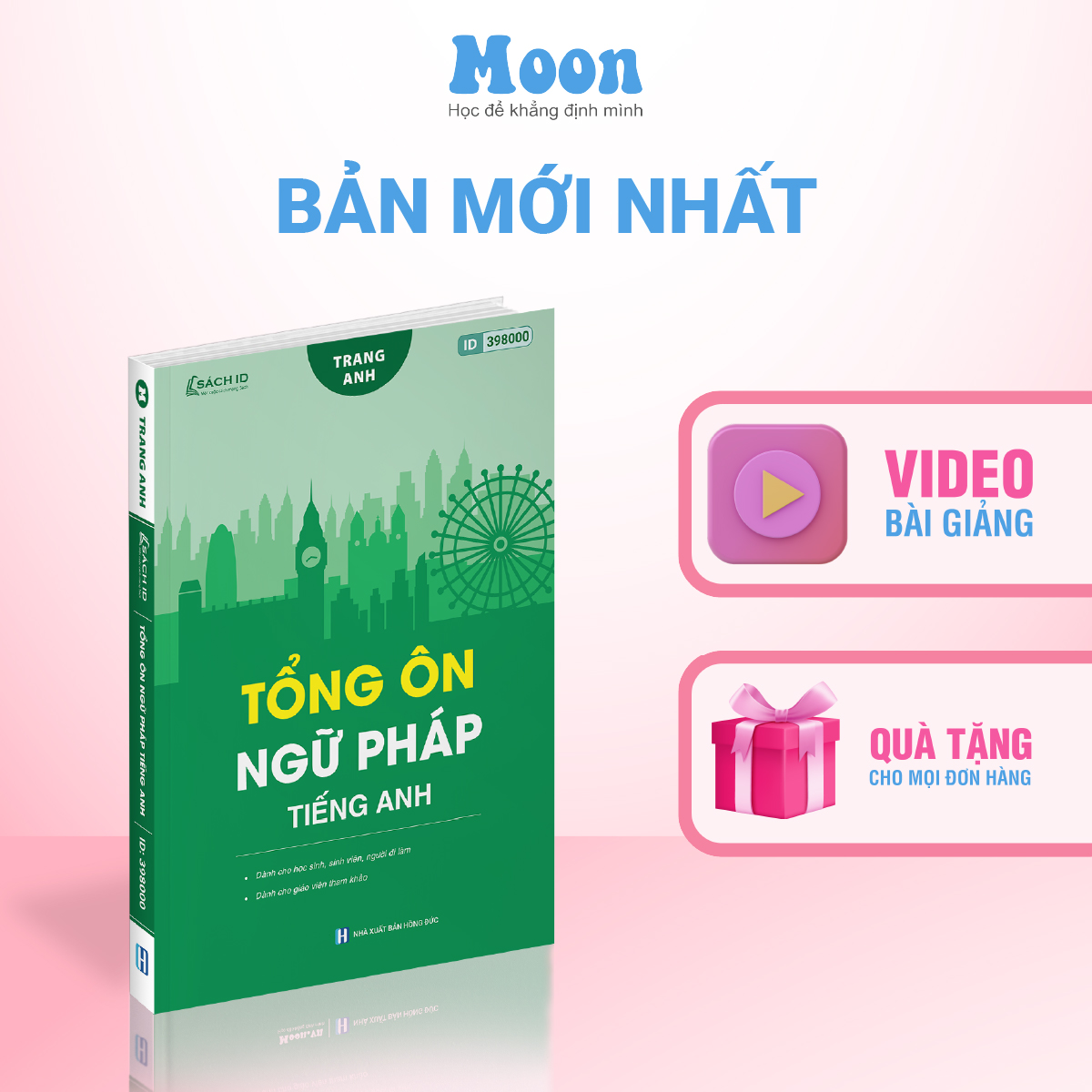 Sách Tổng ôn ngữ pháp Tiếng Anh cô Trang Anh | Moonbook