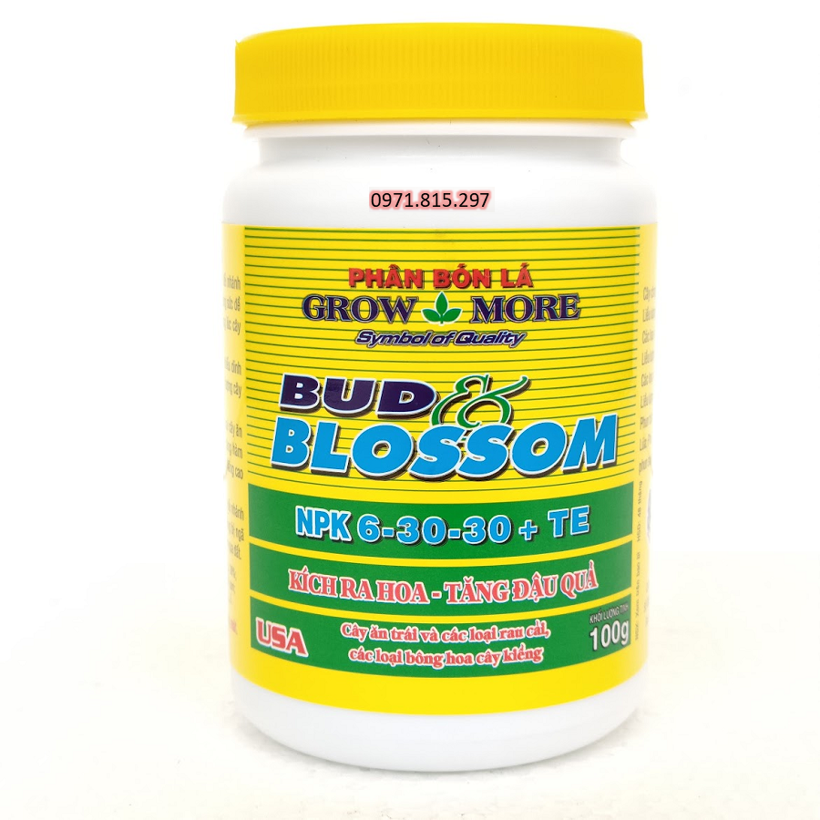 Phân bón lá Growmore 6-30-30 kích ra hoa chất lượng cao lọ 100g