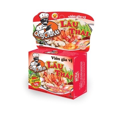 Viên gia vị nấu lẩu thái ông chà và - 1 hộp 4 viên