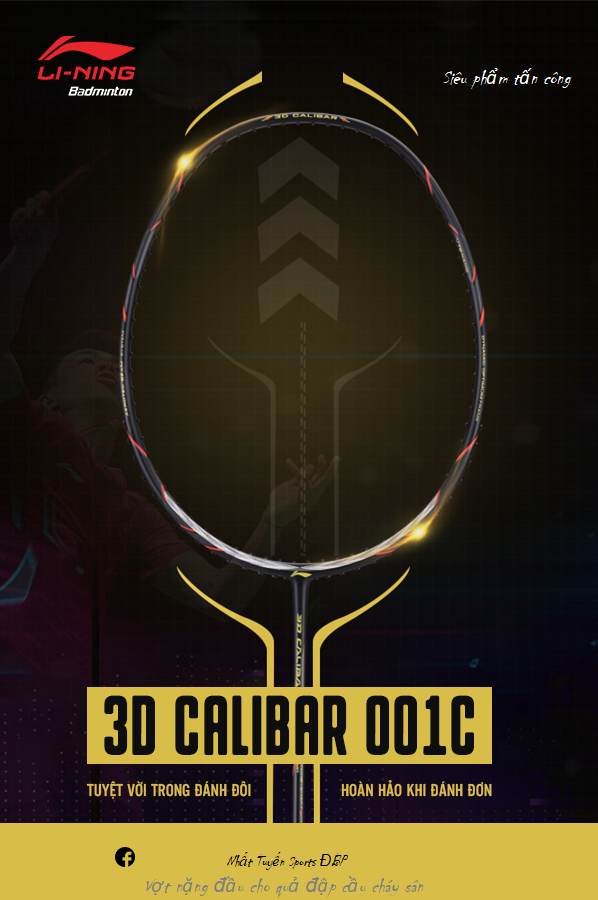 Vợt cầu lông lining 3d calibar 001c