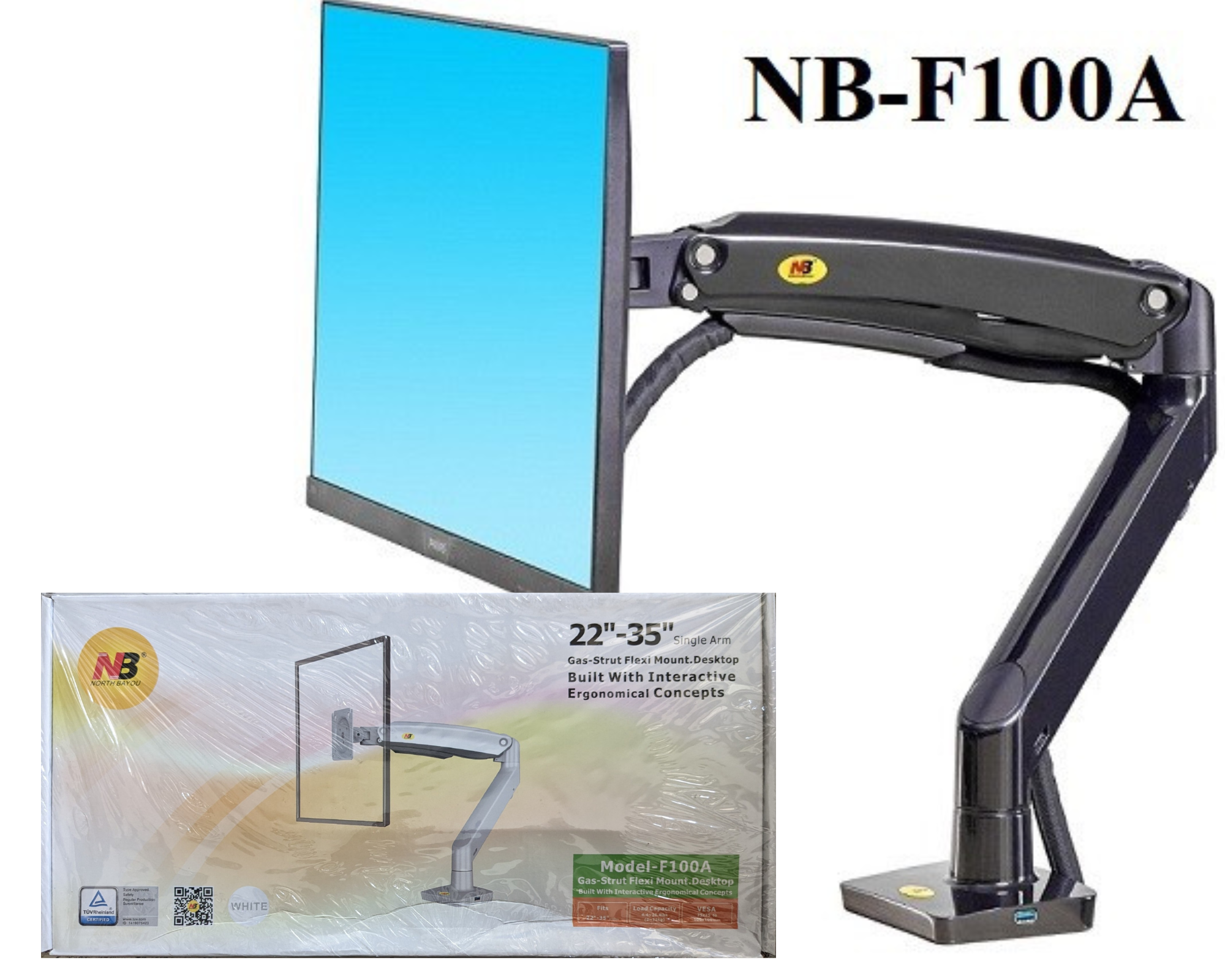[GIÁ RẺ VIỆT NAM] Giá treo màn hình máy tính NB F100A 22 - 35 inch - Chính Hãng NB - Bảo hành 24 tháng