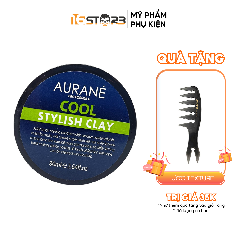 Sáp Vuốt Tóc Nam Aurane Cool Stylish Clay, Paste 80ml