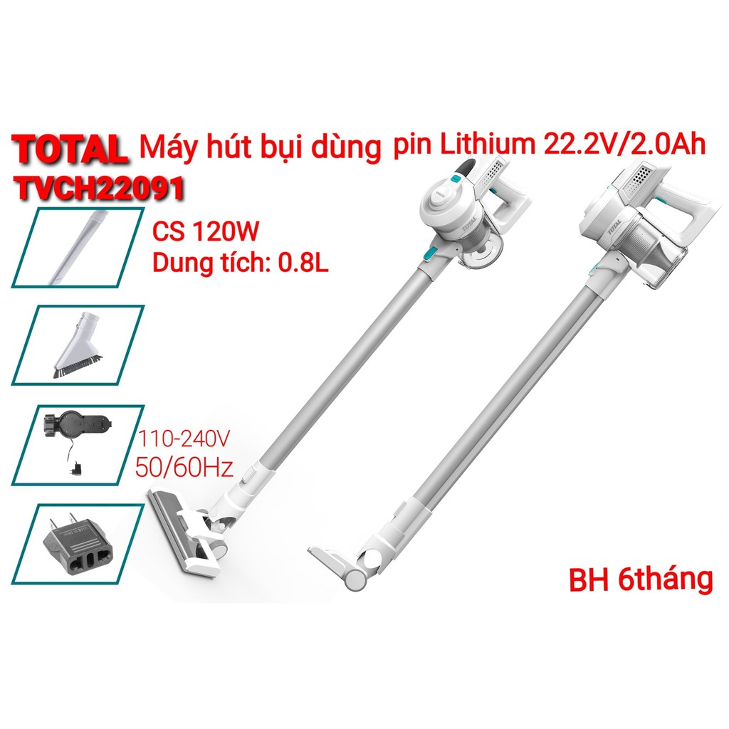 Máy hút bụi dùng pin lithium 22.2v total tvch22091