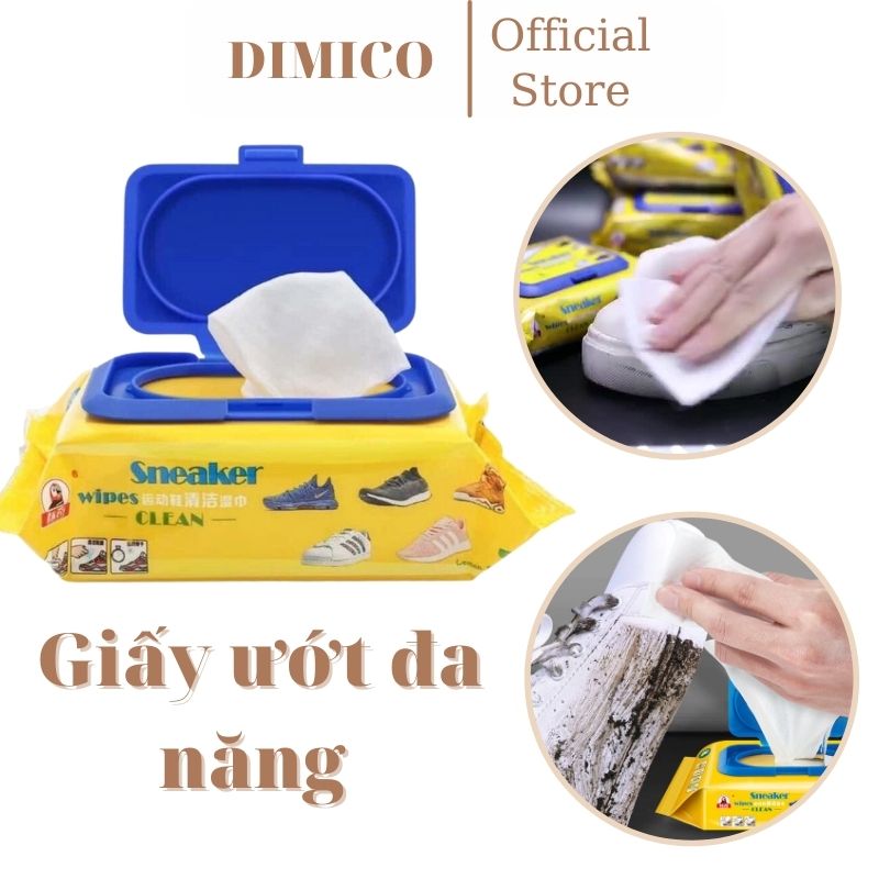 Giấy lau giày DIMICO tiện lợi khăn giấy ướt thần thánh đa năng SF1562
