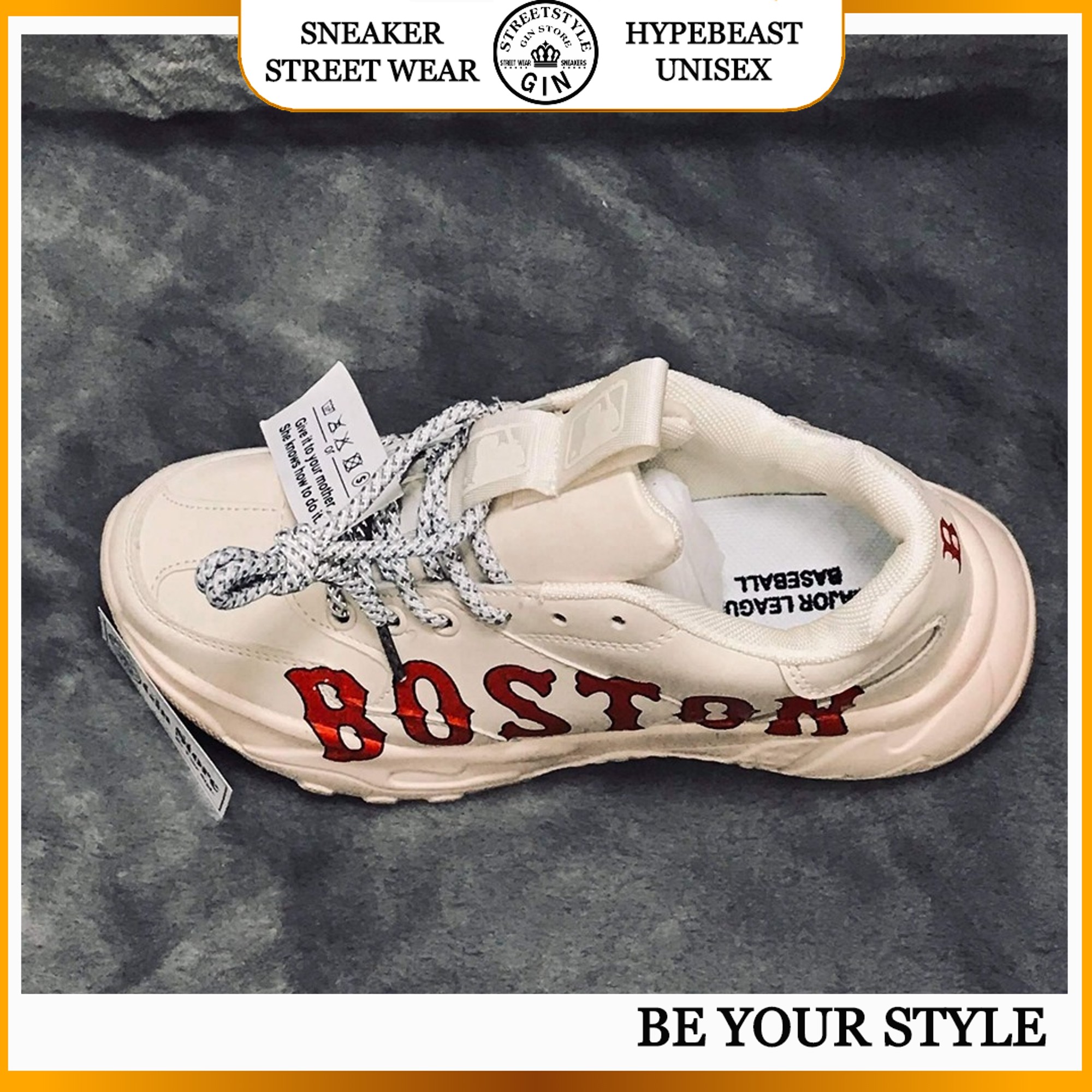 Giày MLB boston đế độn nam nữ - gin store