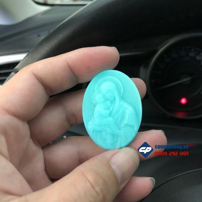 Mặt dây chuyền Đức Mẹ Bồng Chúa đá Phát Sáng M325