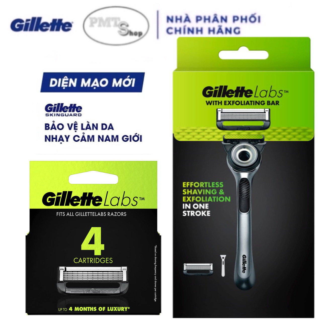 Dao cạo râu 5 lưỡi gillette labs razor có thể thay thế lưỡi