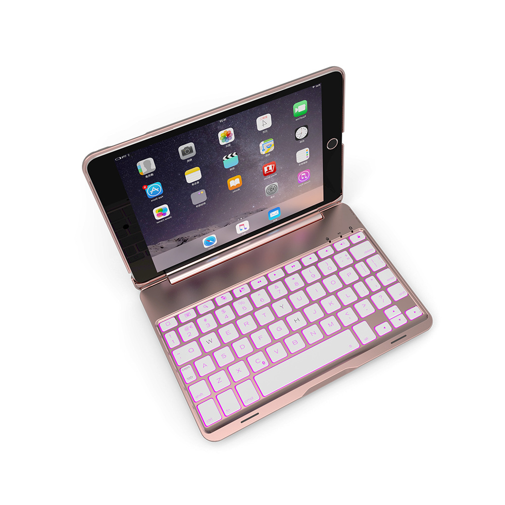 Bàn phím Ipad mini 4/ mini 5 - Hàng cao cấp - 7 màu đèn cho bàn phím - F8S - Hàng nhập khẩu