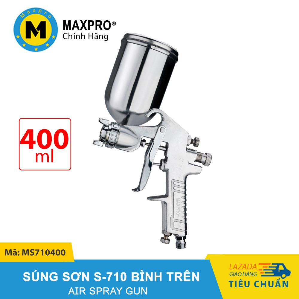 [HCM]Dụng Cụ Phun Sơn Máy Phun Sơn S-710 MAXPRO Cao Cấp Bình Chứa Sơn 400ml Bằng Nhôm – MS710400