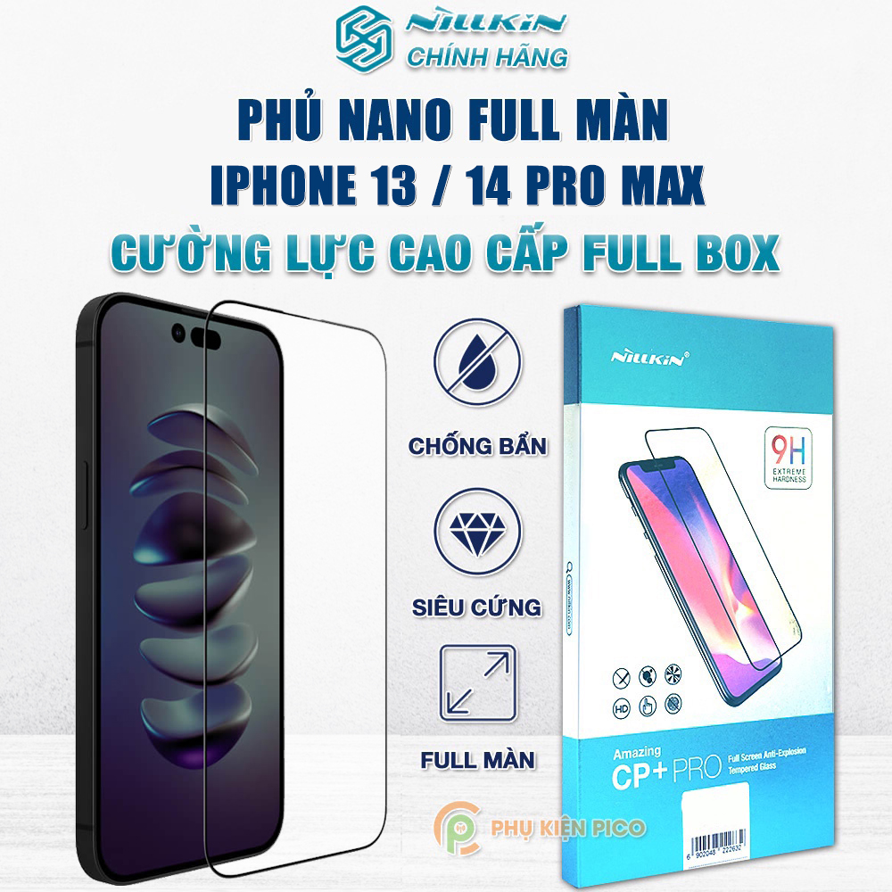Kính cường lực iphone 13 pro max / iphone 14 pro max / 14 plus / 13 mini full màn viền đen siêu mỏng - dán màn hình iphone 13 series