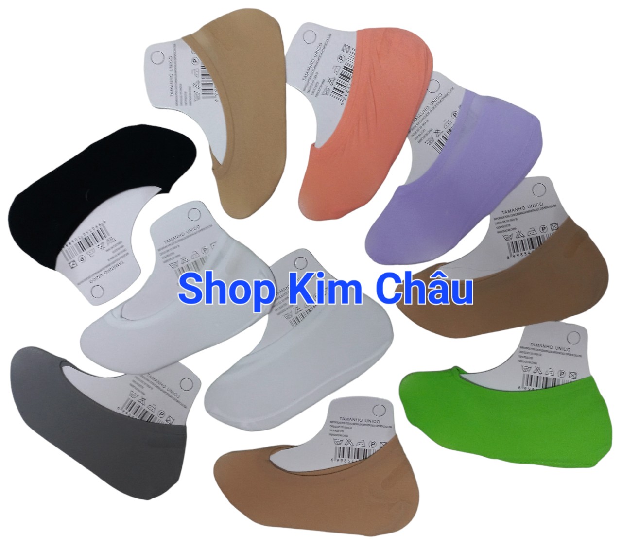 Combo 10 đôi tất vớ hài - vớ nửa bàn chân phù hợp cho giày búp bê, giày lười
