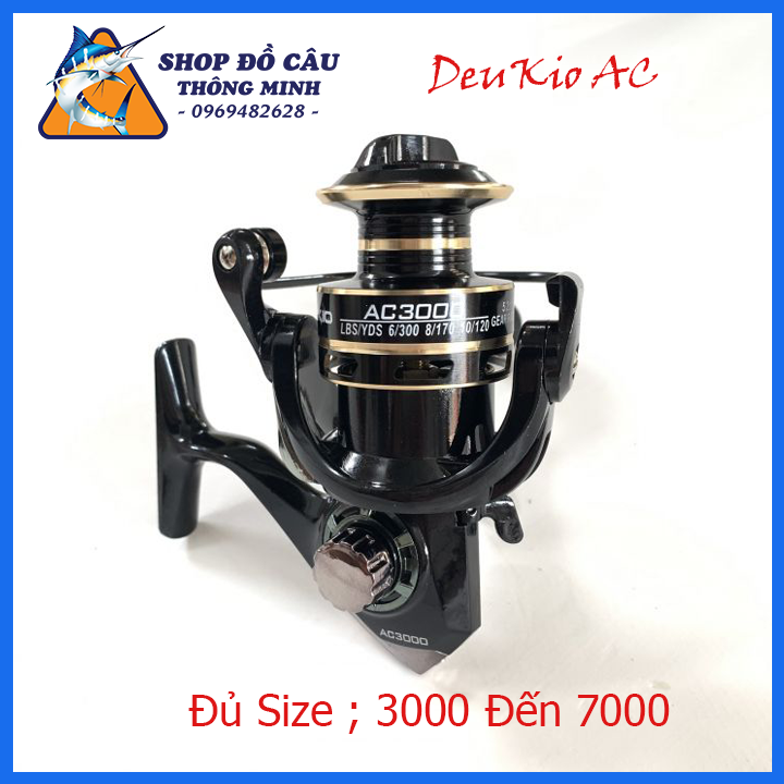 Máy Câu Cá AC DeuKio Đủ Size Từ 3000 Đến 7000, may cau ca cao cap penn, May cau ca shimano ( Shop Đồ Câu Thông Minh )