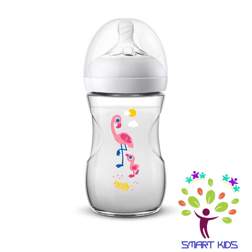 Bình sữa mô phỏng tự nhiên 260ml in hình hoạ tiết Philips Avent mẫu mới
