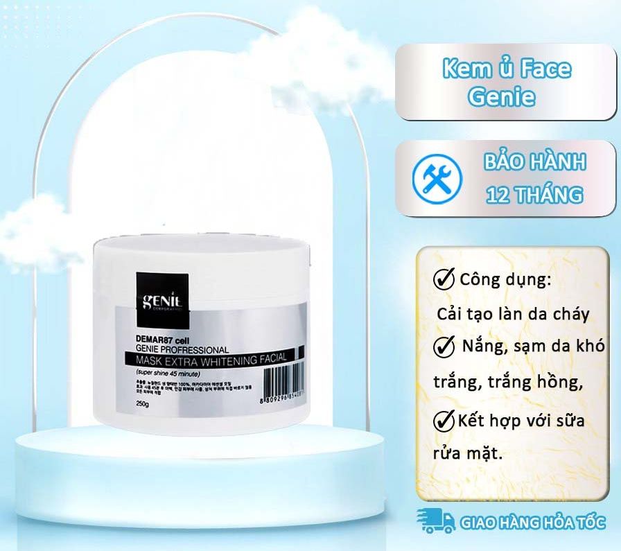 Kem ủ trắng mặt nhau thai cừu genie ủ face nhau thai cừu tươi korea.