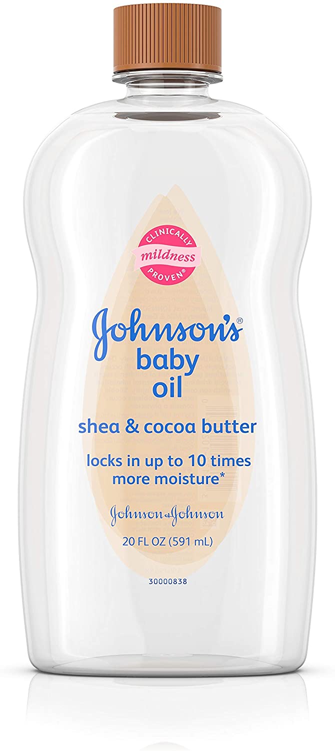 Dầu giữ ẩm cho trẻ Johnson's Baby Oil Enriched With Shea & Cocoa Butter 591ml