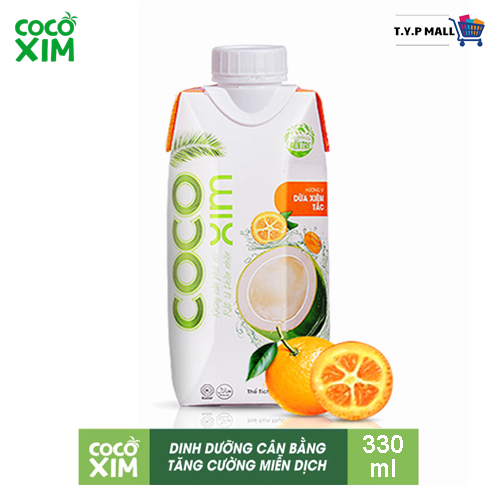 Nước dừa xiêm hương tắc cocoxim hộp 330ml