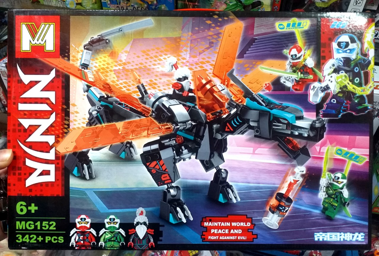 Đồ chơi xếp hình ninja rồng đen Unagami chiến đấu với ninja Kai , Lloyd season 12 lắp ghép MG152