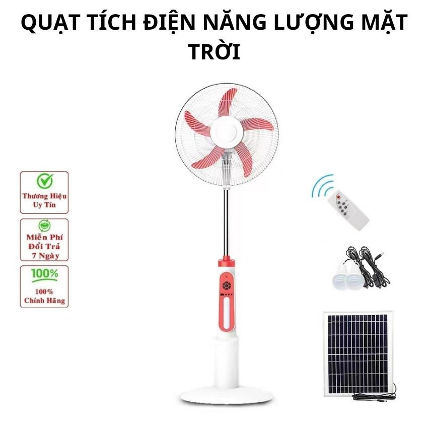 Quạt tích điện, quạt sạc năng lượng mặt trời, quạt cây tích điện có điều khiển EP8816, quạt đứng tích điện Tặng kèm bóng đèn led
