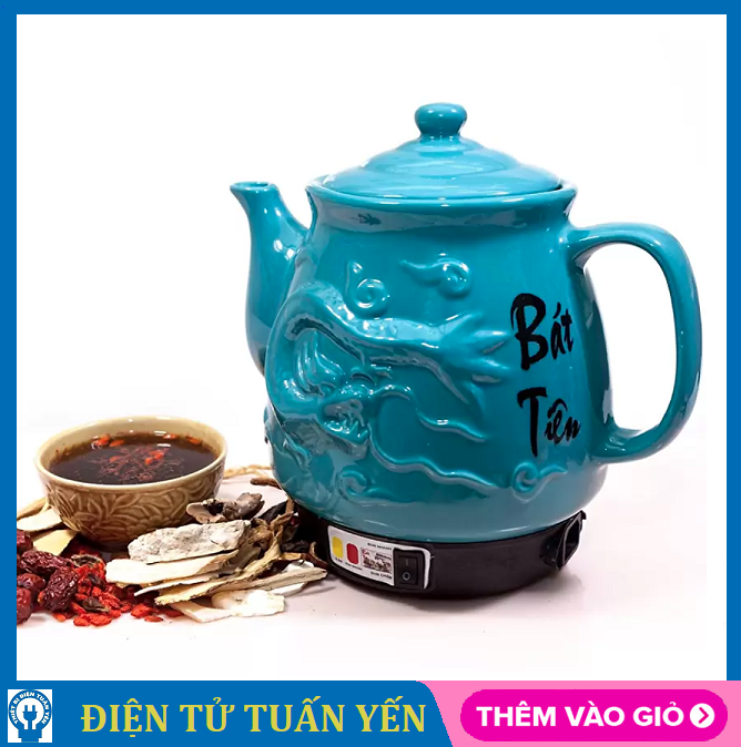 Ấm sắc thuốc Bát Tiên BA-2086 dung tích 3.2L (màu ngẫu nhiên) - Hàng chính hãng