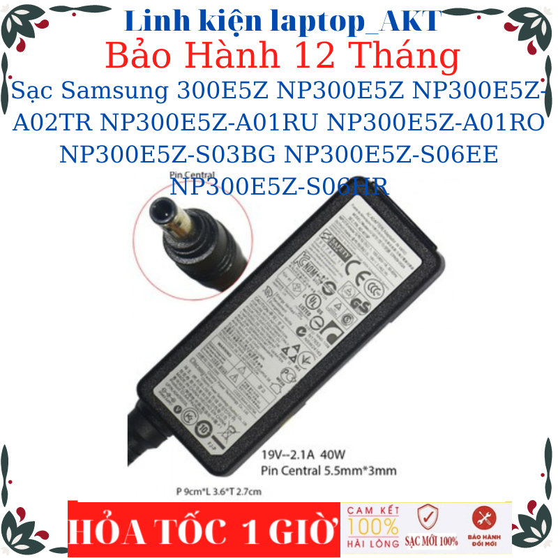 Sạc laptop samsung 300e5z np300e5z np300e5z-a02tr np300e5z-a01ru np300e5z-a01ro np300e5z-s03bg np300e5z-s06ee np300e5z-s06hr- sạc laptop samsung 19v-3.16a-60w-zin chân 5.5*3.0mm