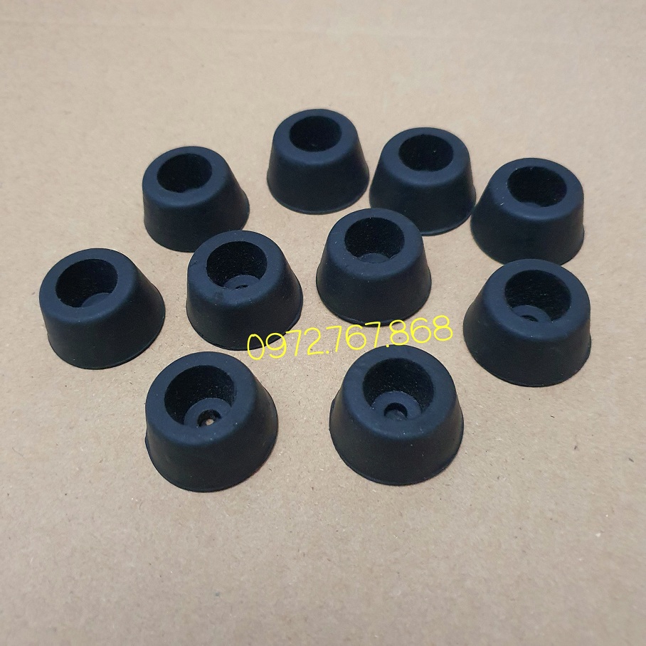 Chân cao su phi 16 cao 32mm lỗ vít 5mm