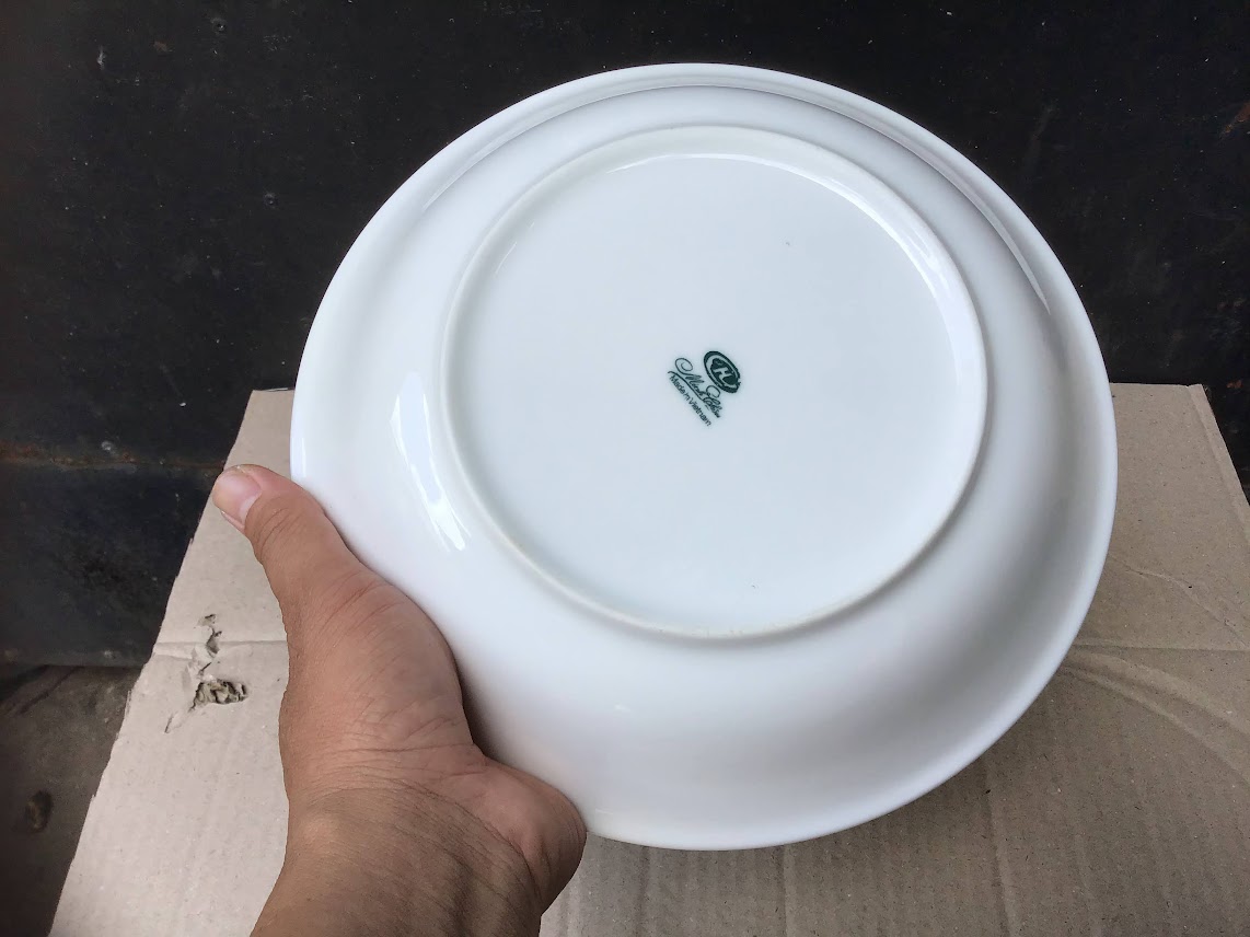 Dĩa sứ trắng cao cấp sâu lòng Minh Châu sâu 10inch