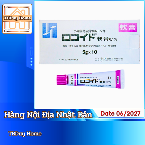 Kem mỡ Rokoto Locoid 0,1% Ointment Nhật Bản 5g