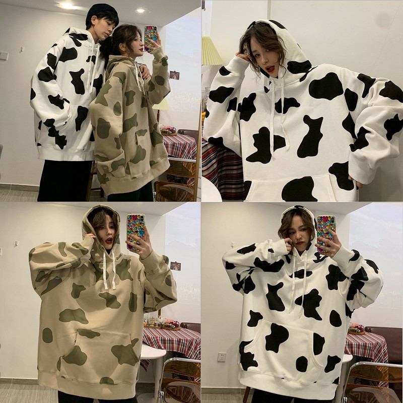 Áo hoodie nam nữ bò sữa