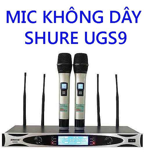 [HCM][ XẢ KHO ] Bộ Micro Không Dây SHURE-UGS9- Tần Số Sóng: 700 - 880 Hz- Micro Karaoke- Micro Không Dây Shure- 4 Râu 4 Sóng Cực Khỏe Chống Hú Tốt Bắt Xa Lên Tới 100M Cấu Tạo Nhôm Đúc Đầm Tay Chắc Chắn Âm Thanh Rõ Ràng Tính Năng Vượt Trội