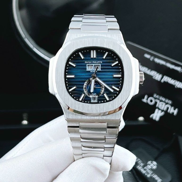 Đồng Hồ Nam Patek Philip Geneve Thụy Sỹ Sang Trọng Máy Cơ Automatic Size 40mm Lịch Ngày Thứ Mặt Kính Sapphire Vỏ Thép Không Rỉ.