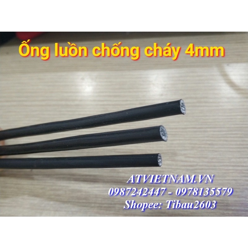 Ồng luồn dây điện chống trầy chống cháy 4mm ( 1 bó 10 mét)